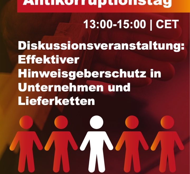 Kooperationsveranstaltung „Effektiver Hinweisgeberschutz in Unternehmen und Lieferketten“ am 9.12.2022